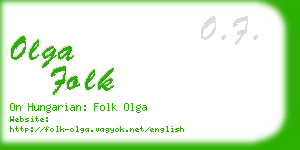 olga folk business card